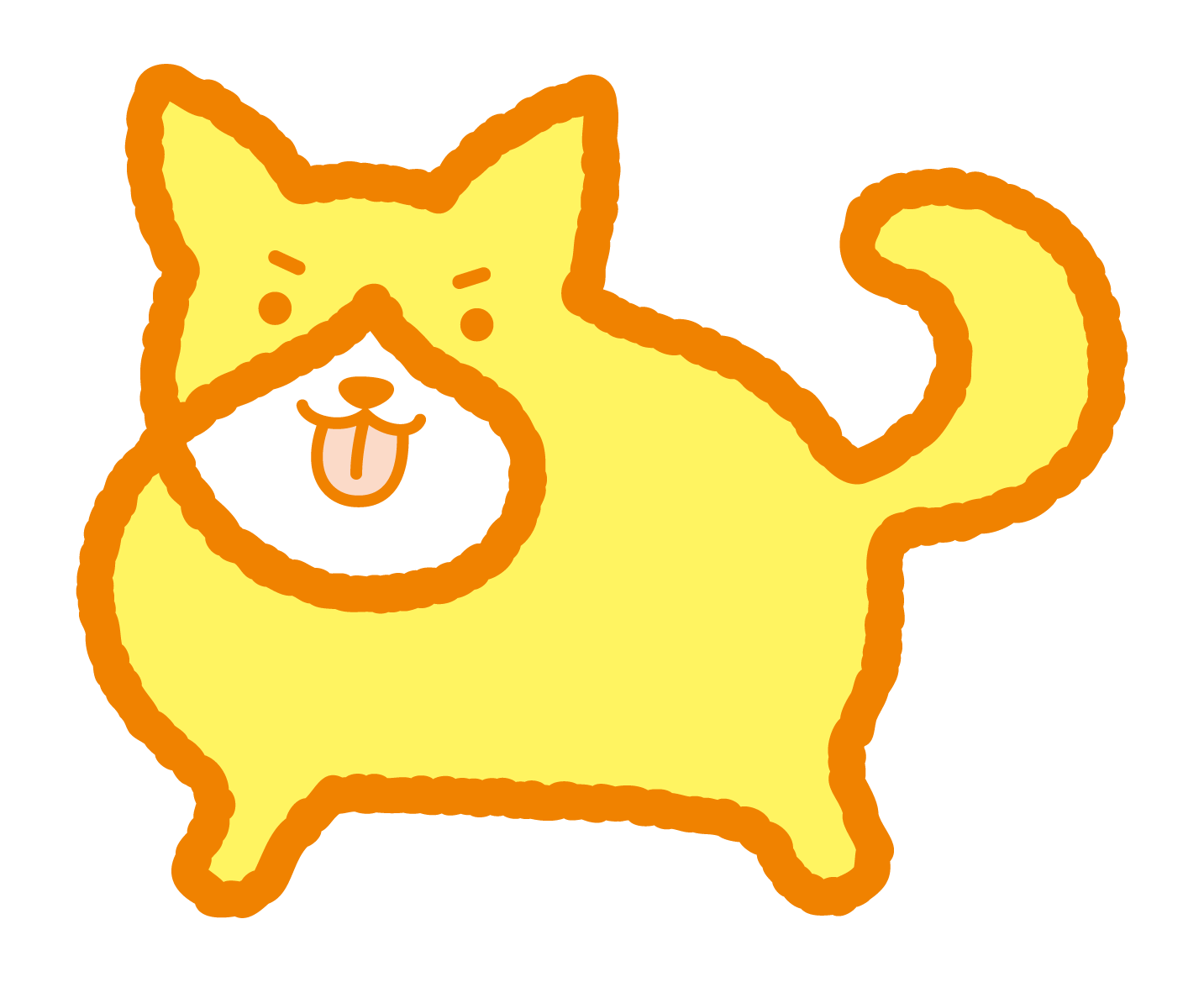 ともいぬイラスト（にっこりポーズ）