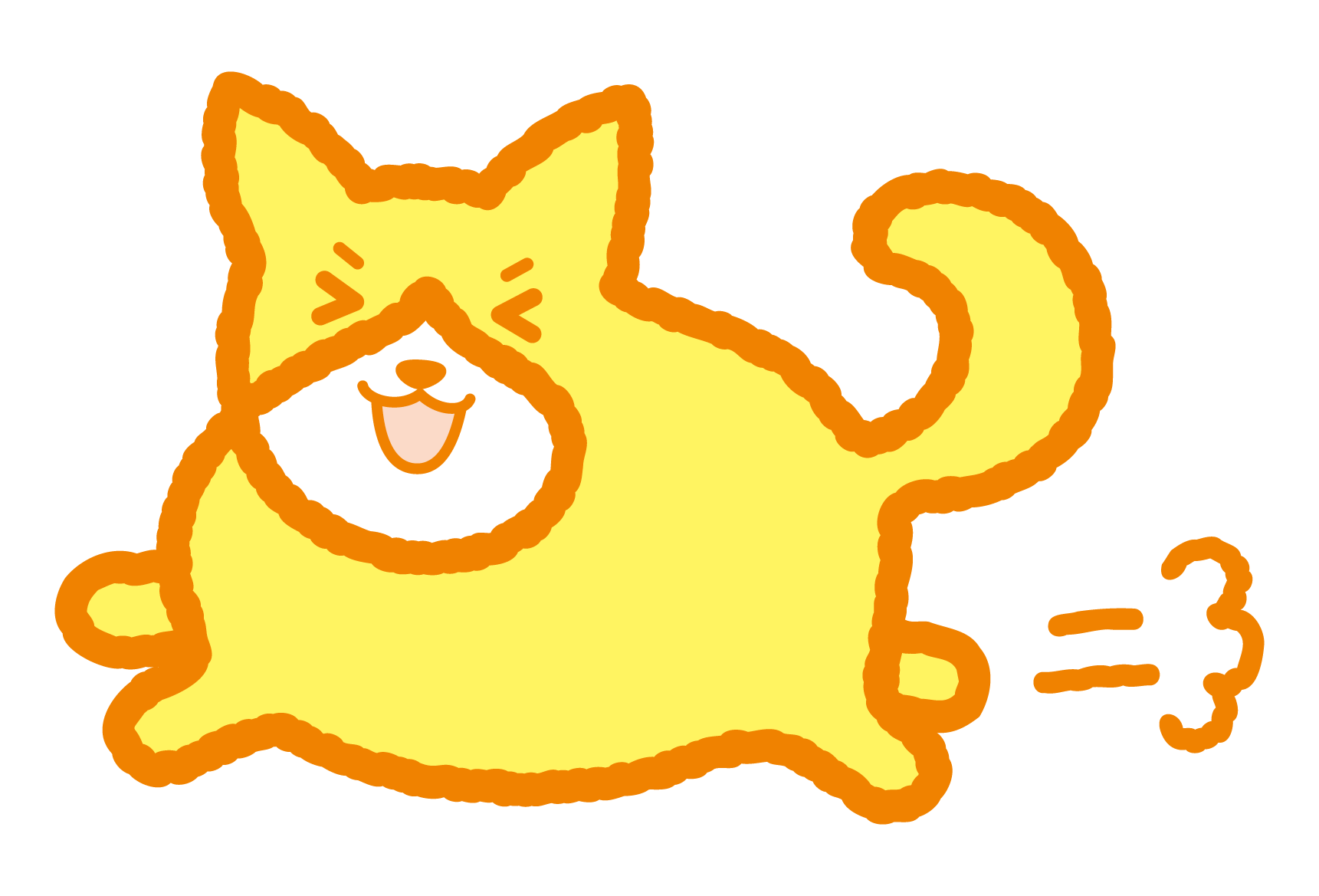 ともいぬイラスト（キリッと応援ポーズ）