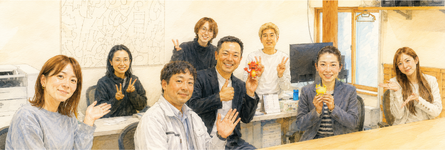 フジトモ株式会社のスタッフイラスト